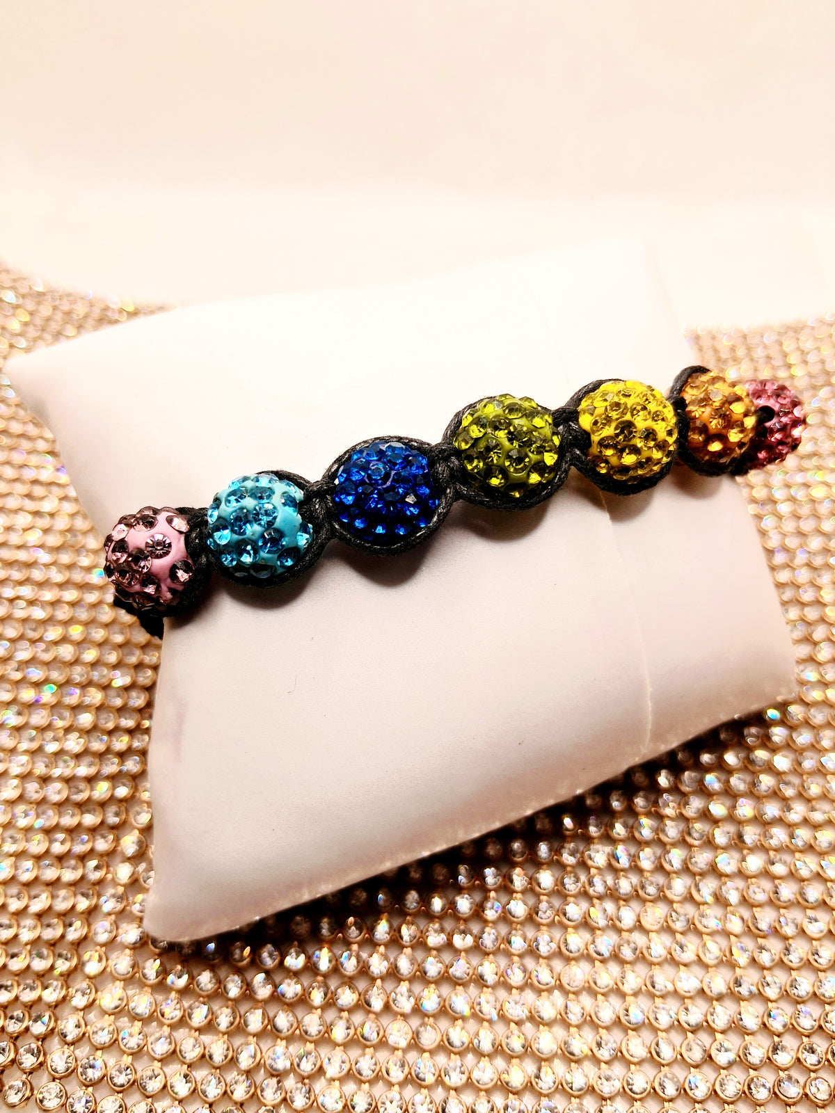 Adjustable Multi-Color Crystal Bracelet