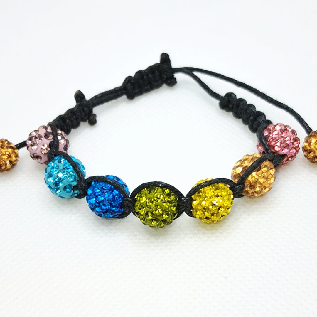 Adjustable Multi-Color Crystal Bracelet