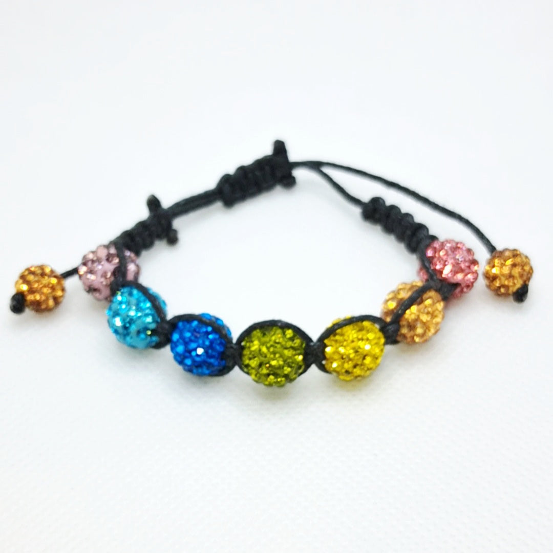 Adjustable Multi-Color Crystal Bracelet