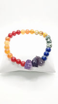Organic Amethyst Rainbow Gemstone Bracelet