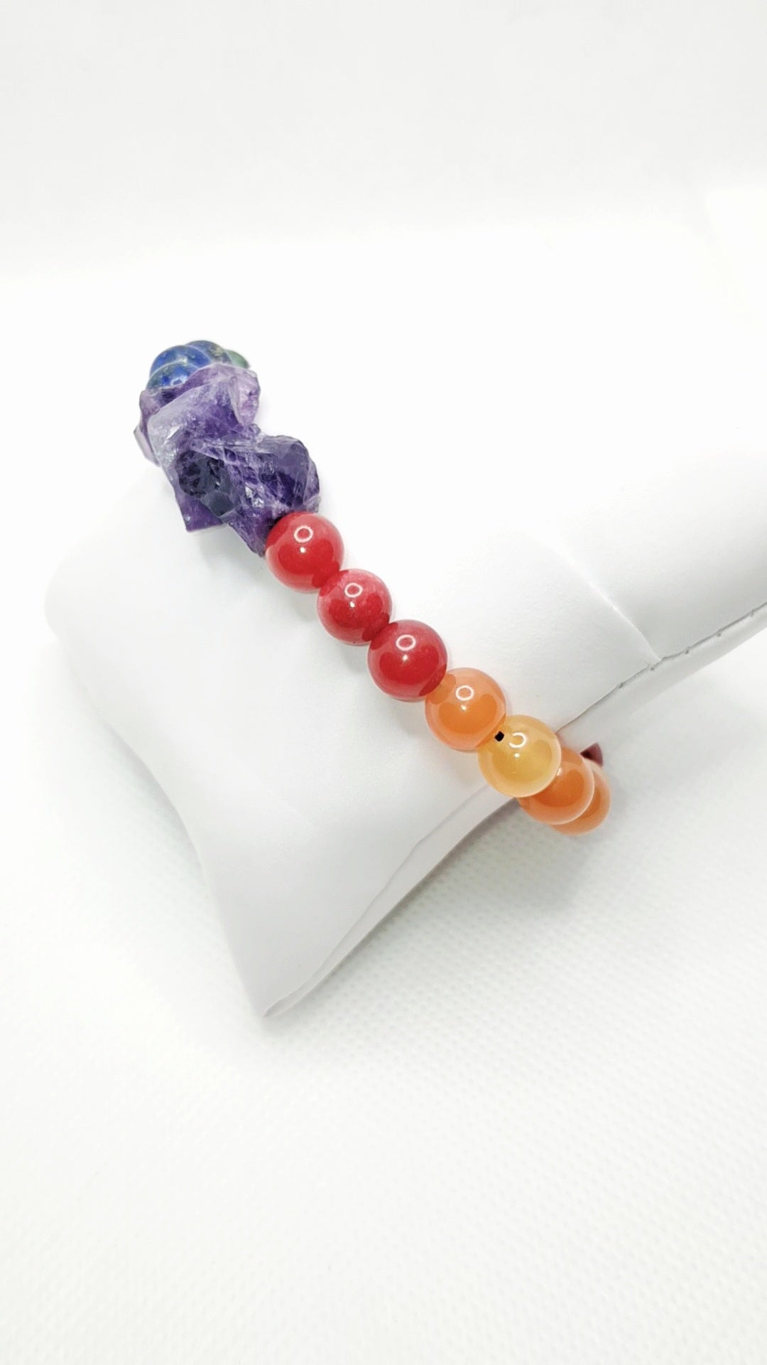 Organic Amethyst Rainbow Gemstone Bracelet
