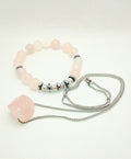 Rose Quartz Necklace/Bracelet Set