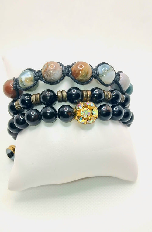 Agate Bracelet Stack